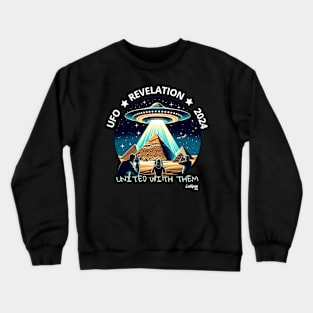 UFO/UAP Revelation: Pyramid Party - A Cosmic Surprise Crewneck Sweatshirt